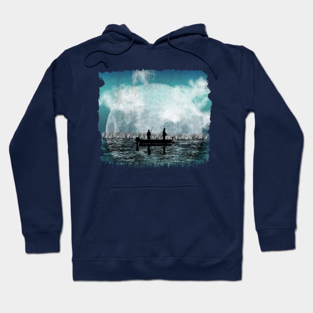 Night Fishing - Green Hue Hoodie by MerlinArt